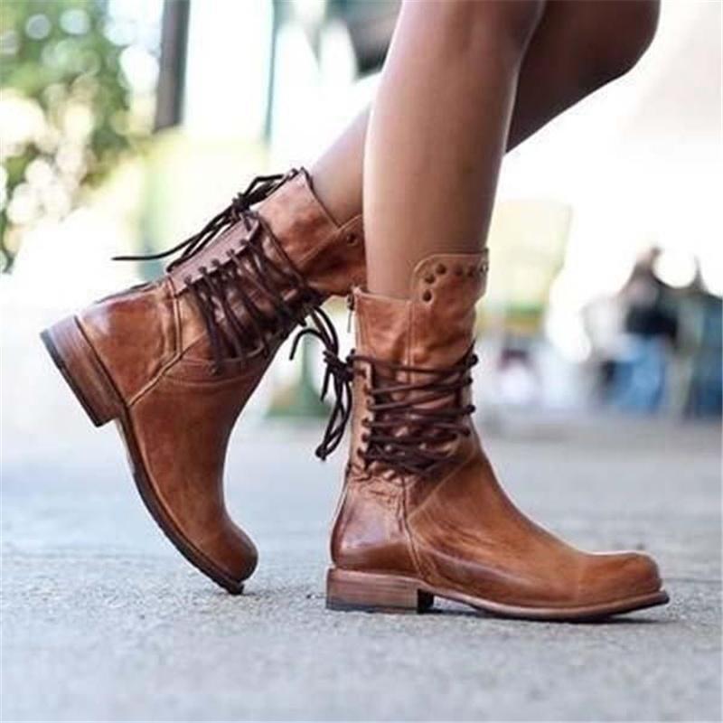 Anita - Stylish Leather Booties