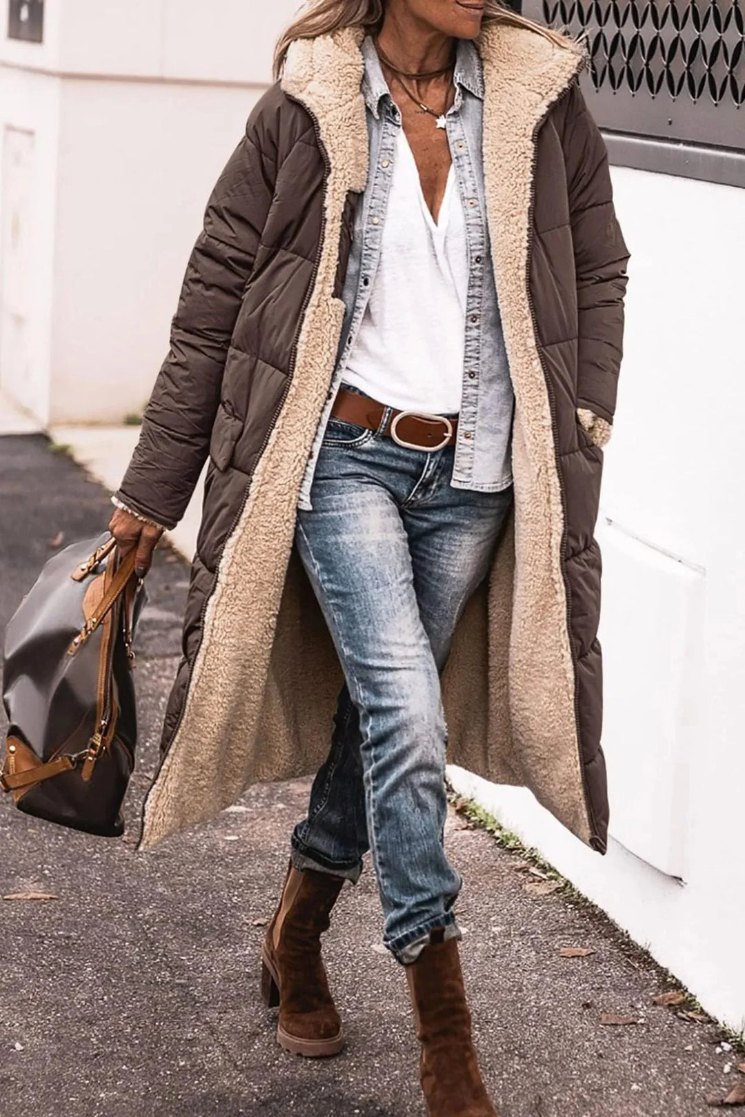 Elara | Reversible Sherpa Coat