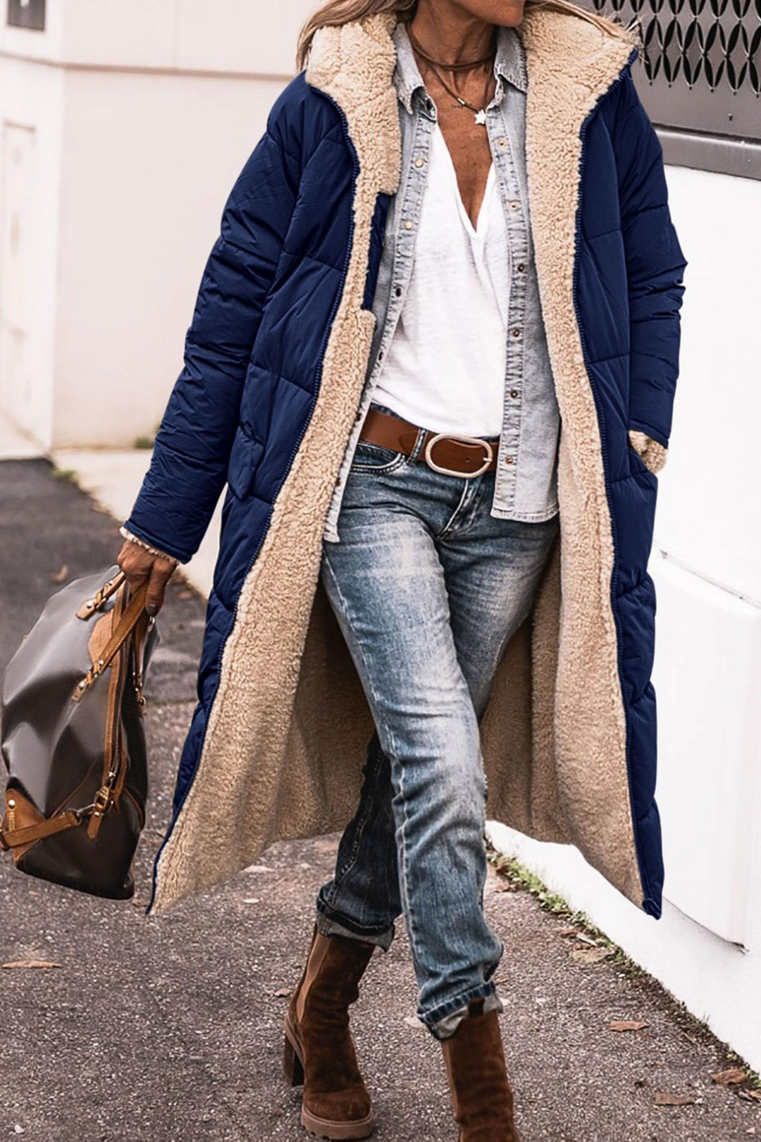 Elara | Reversible Sherpa Coat