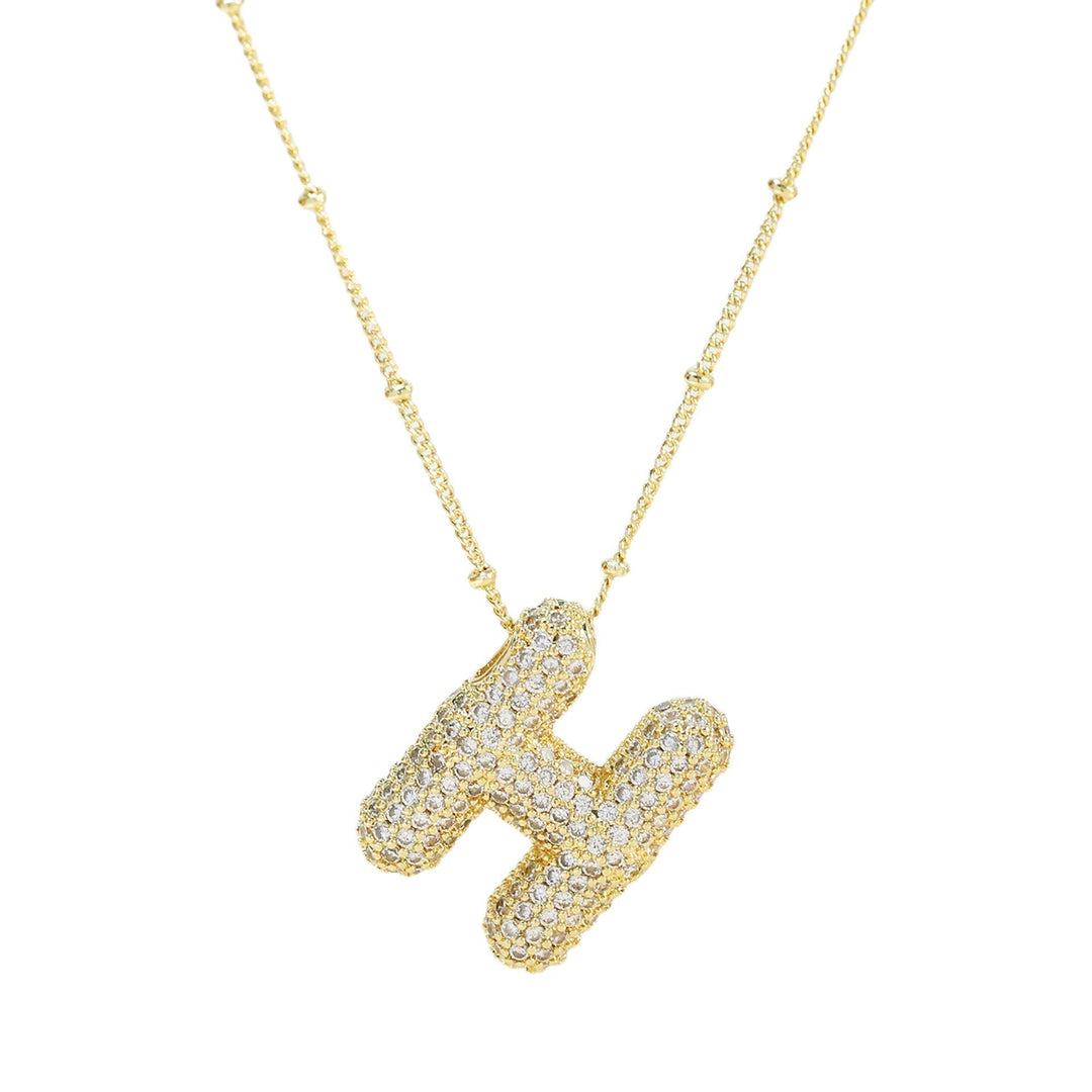 Savannah | Diamond Bubble Letter Necklace