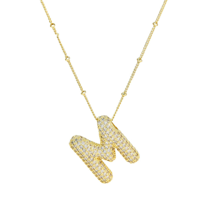 Savannah | Diamond Bubble Letter Necklace