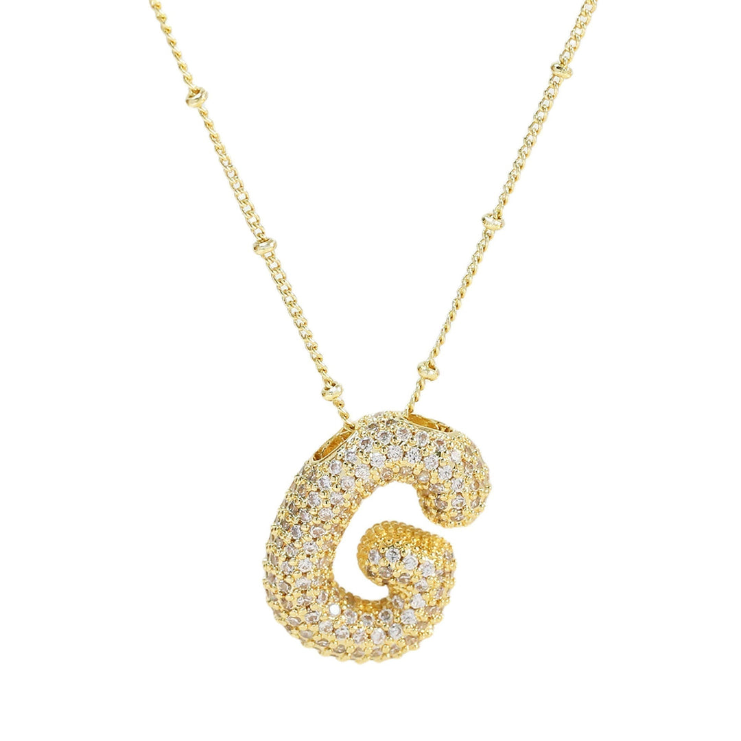 Savannah | Diamond Bubble Letter Necklace