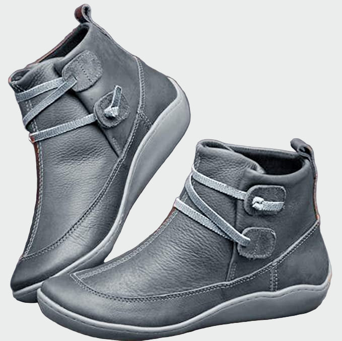 Premium Supportive Leather Ankle Boots
