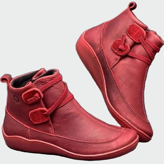 Premium Supportive Leather Ankle Boots
