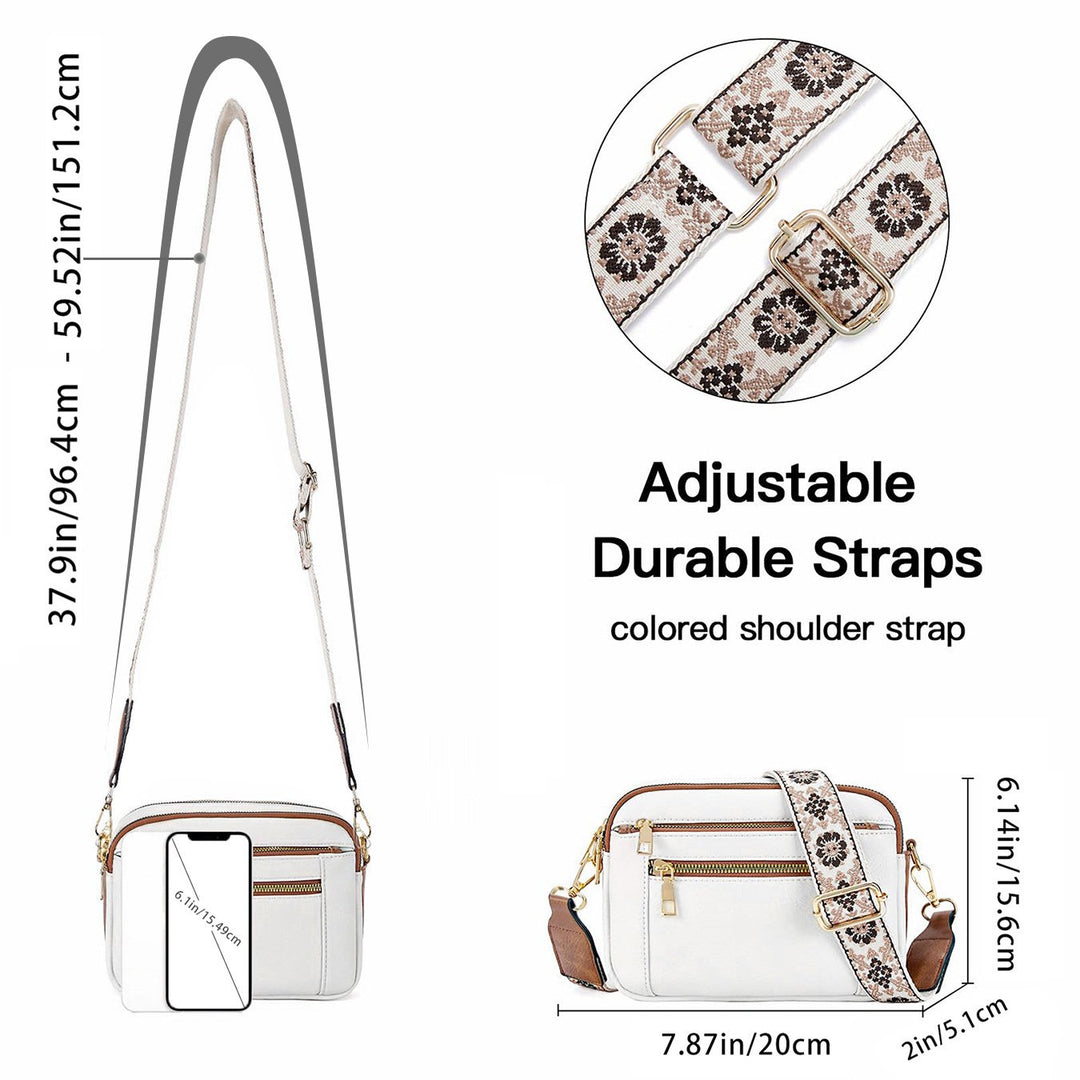 Erikka | Elegant crossbody bag with patterned adjustable strap