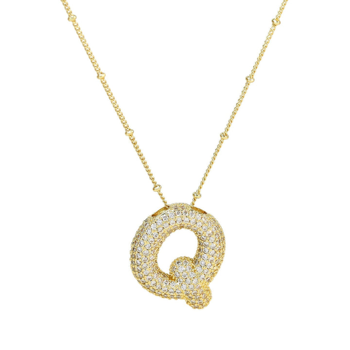Savannah | Diamond Bubble Letter Necklace