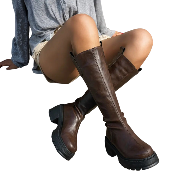 Britta – Cozy Fleece-Lined Tall Shaft Booties