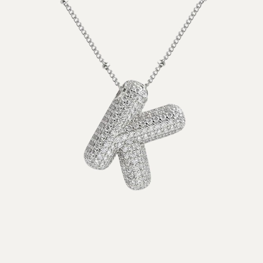 Savannah | Diamond Bubble Letter Necklace