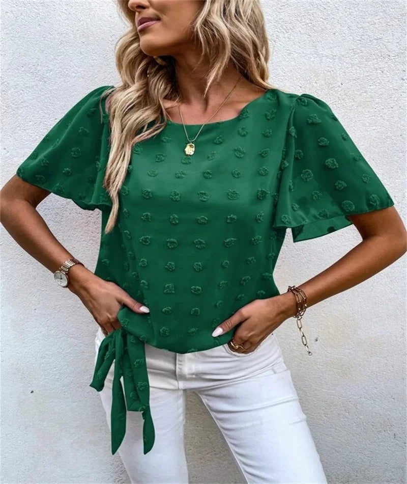 Women’s Blouse | Flutter Short Sleeve
