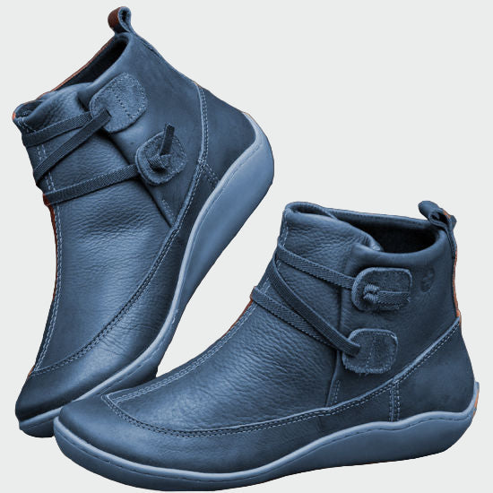 Premium Supportive Leather Ankle Boots