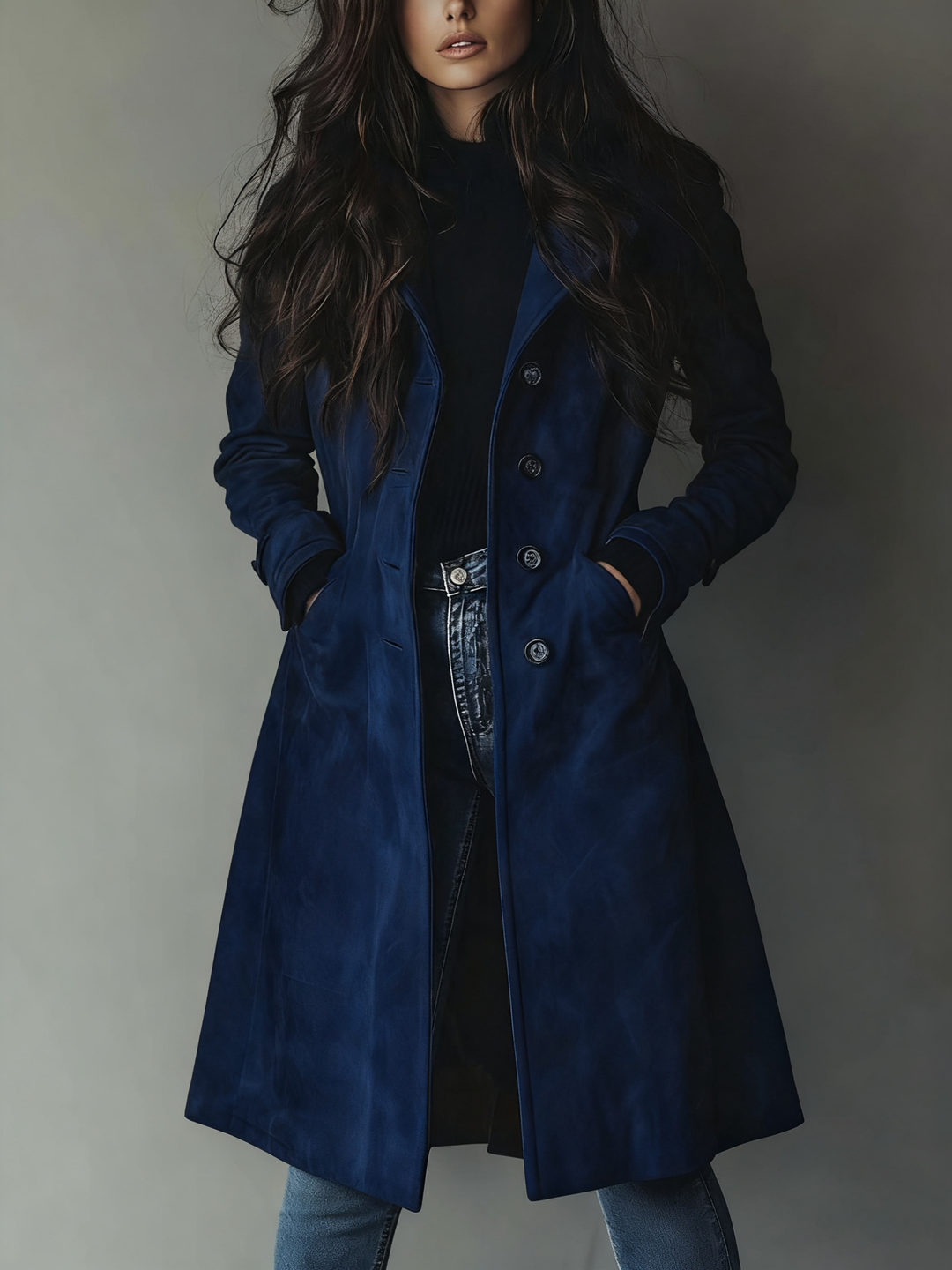Daniella | Vintage Button Front Longline Coat