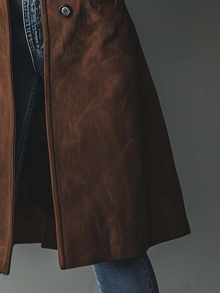 Daniella | Vintage Button Front Longline Coat