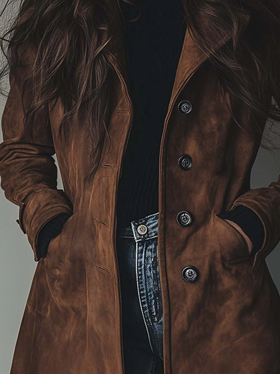 Daniella | Vintage Button Front Longline Coat