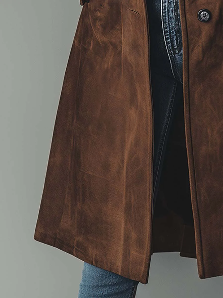 Daniella | Vintage Button Front Longline Coat