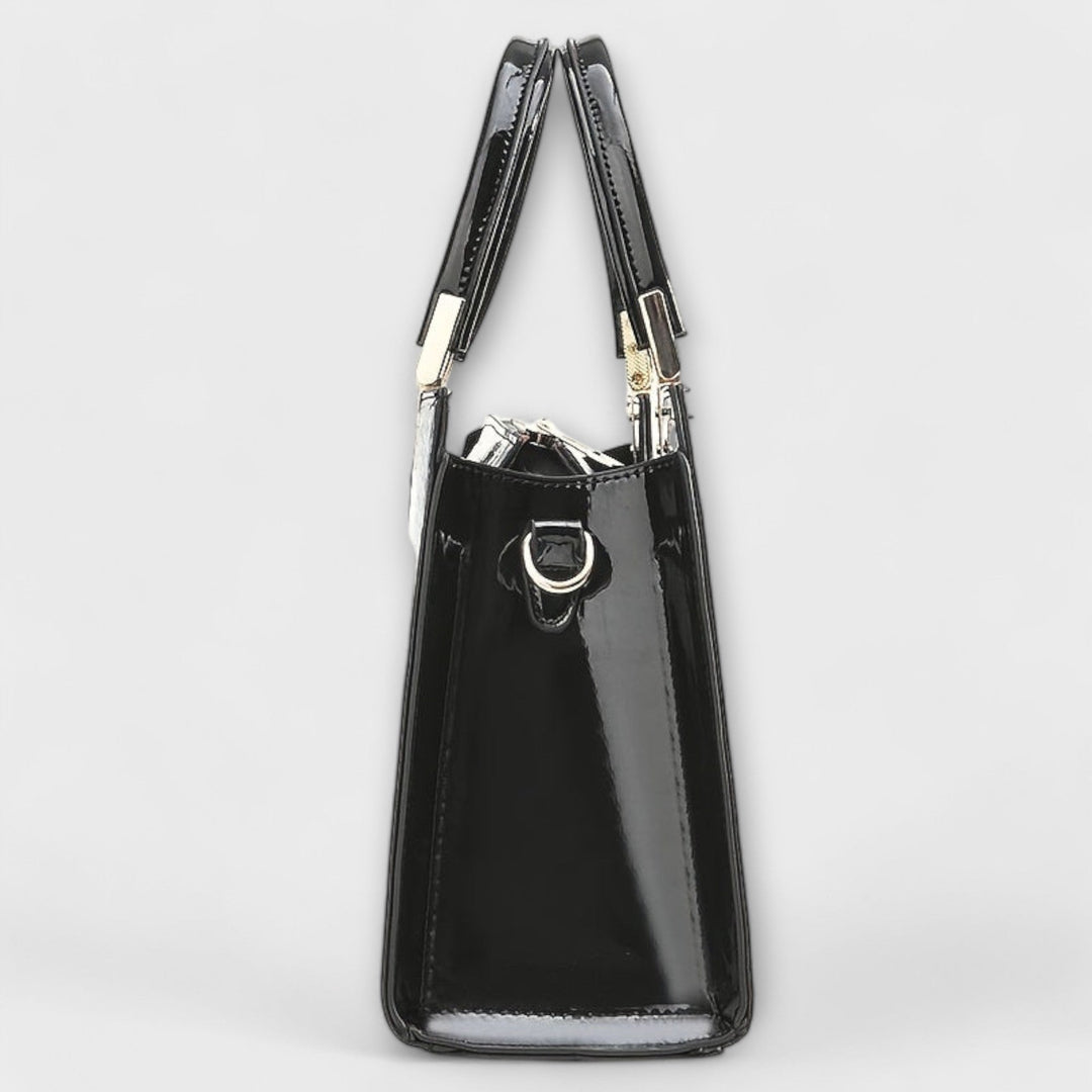 Glossy Crocodile Pattern Handbag