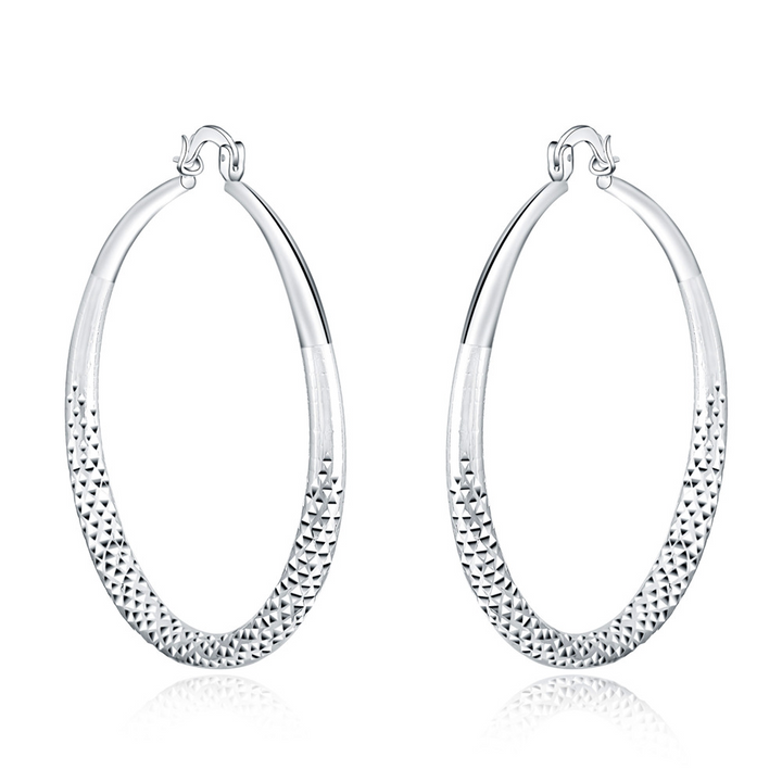 Sterling Silver Circle Hoop Earrings