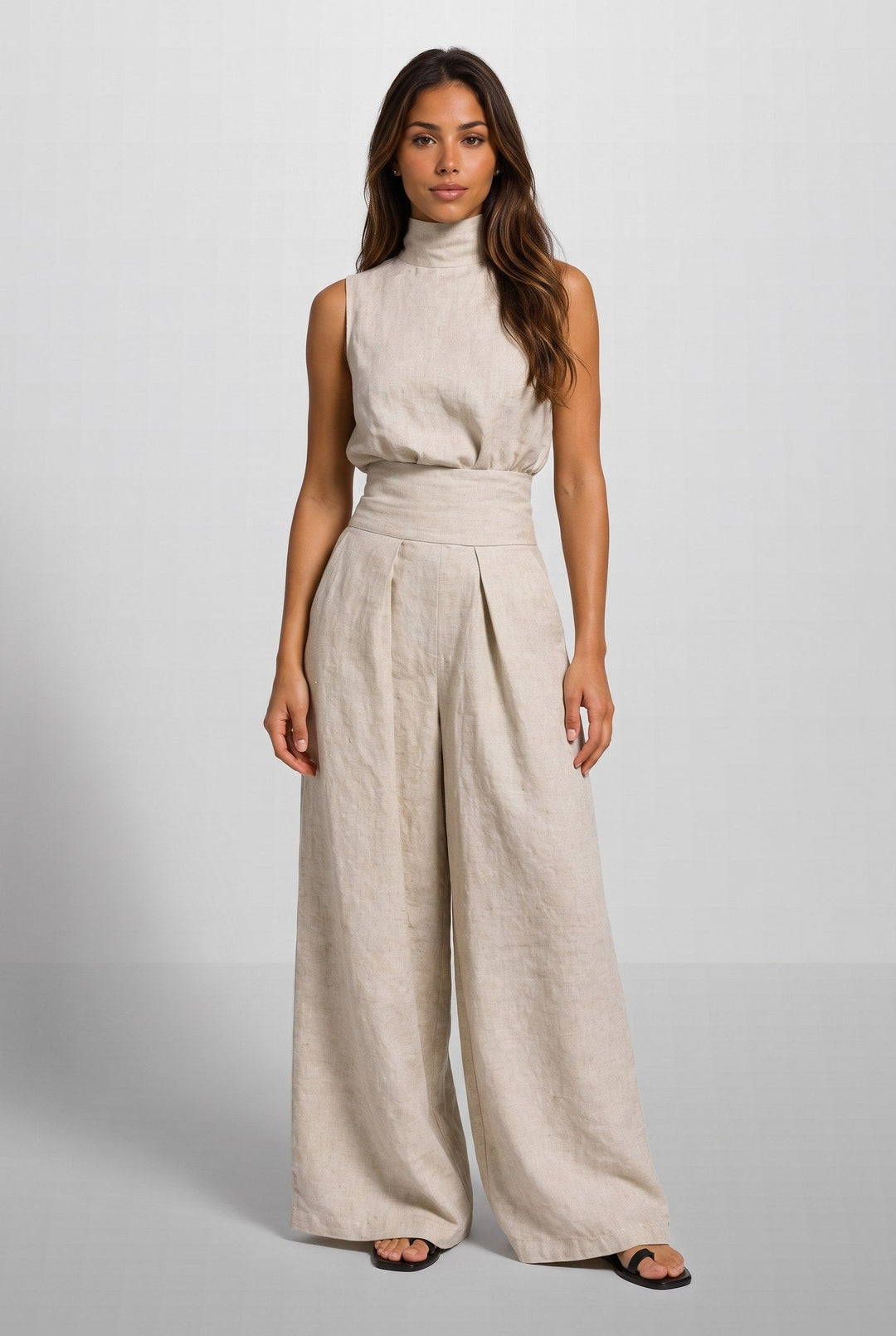 Aleia Linen Blend Two-Piece Set