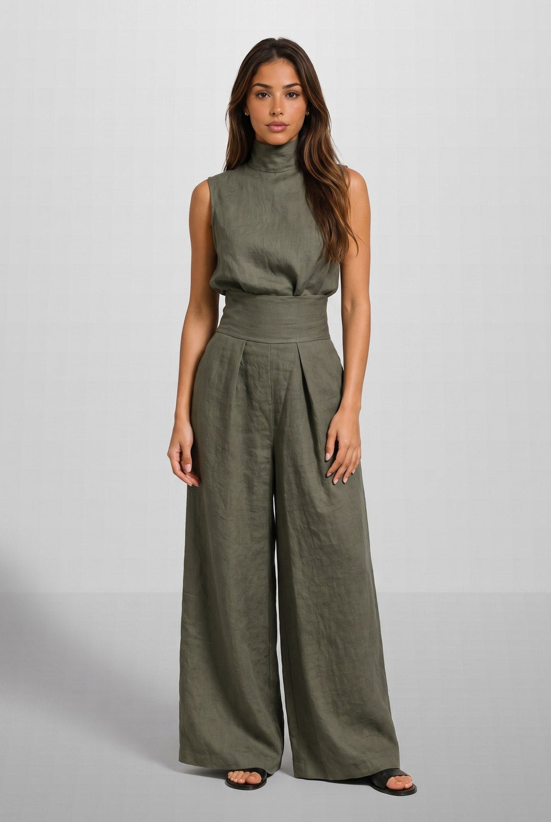 Aleia Linen Blend Two-Piece Set