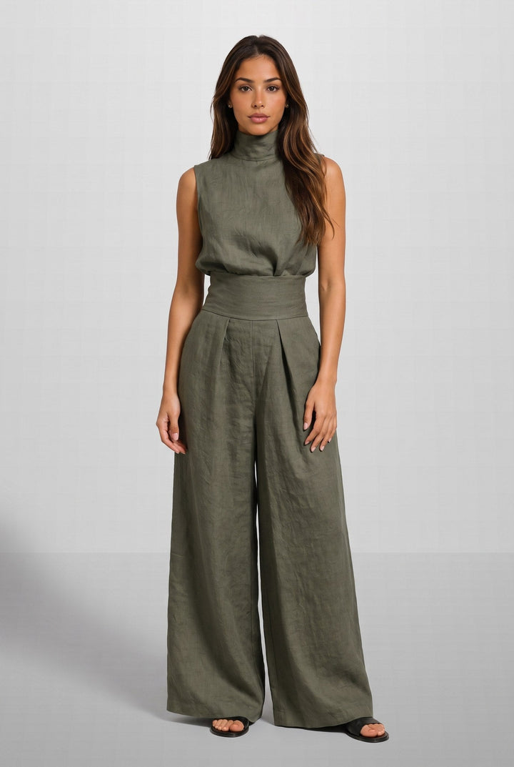 Aleia Linen Blend Two-Piece Set