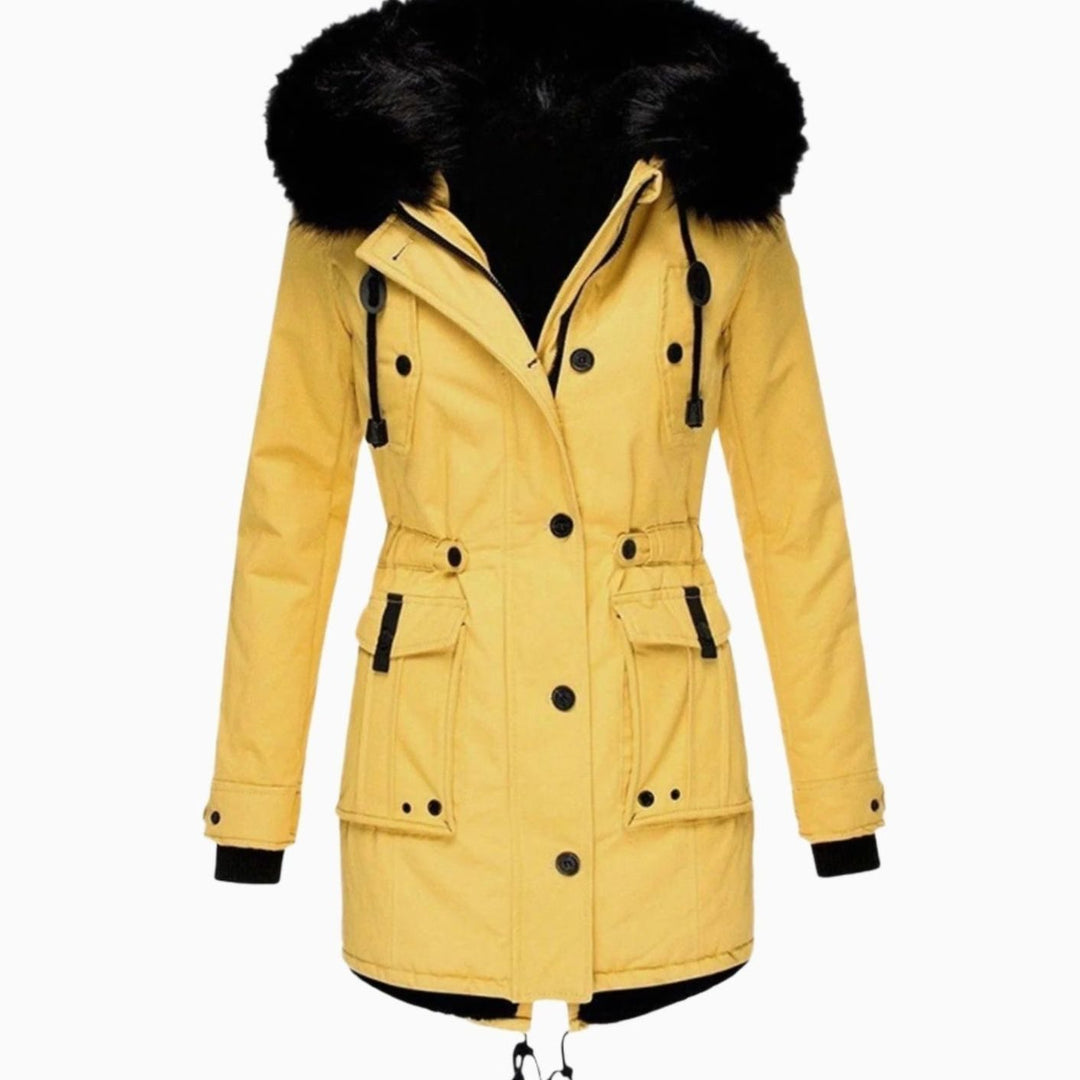 Ivy | Women's Thick Faux Fur Hooded Drawstring Parka Coat