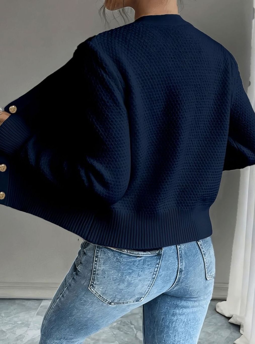 Grace | Women's Cable-Knit Button-Front Cropped Cardigan