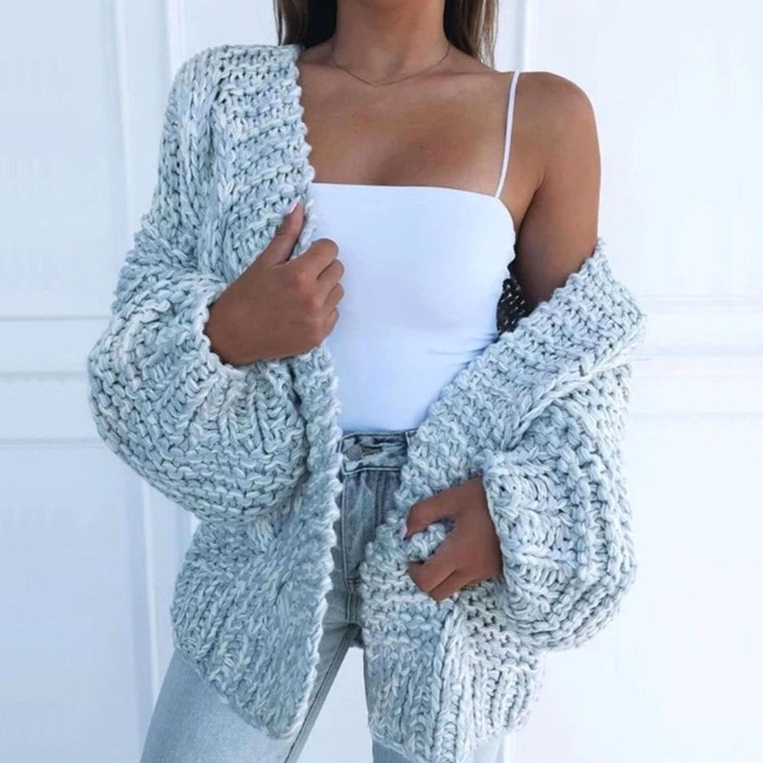 Grace | Women's Chunky Knit Open-Front Oversized Cardigan Sweater